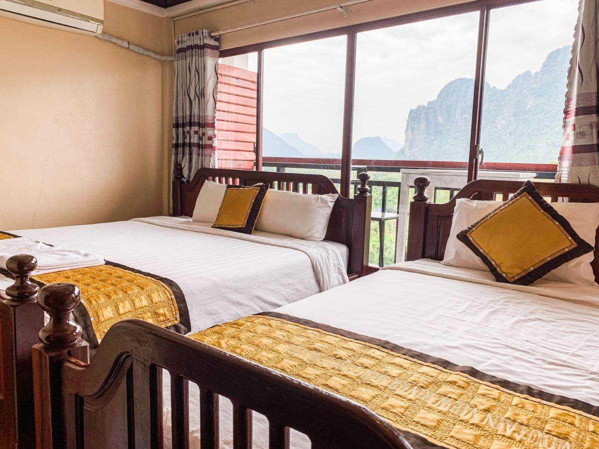 Bountang Mountain View Riverside Hotel วังเวียง ภายนอก รูปภาพ