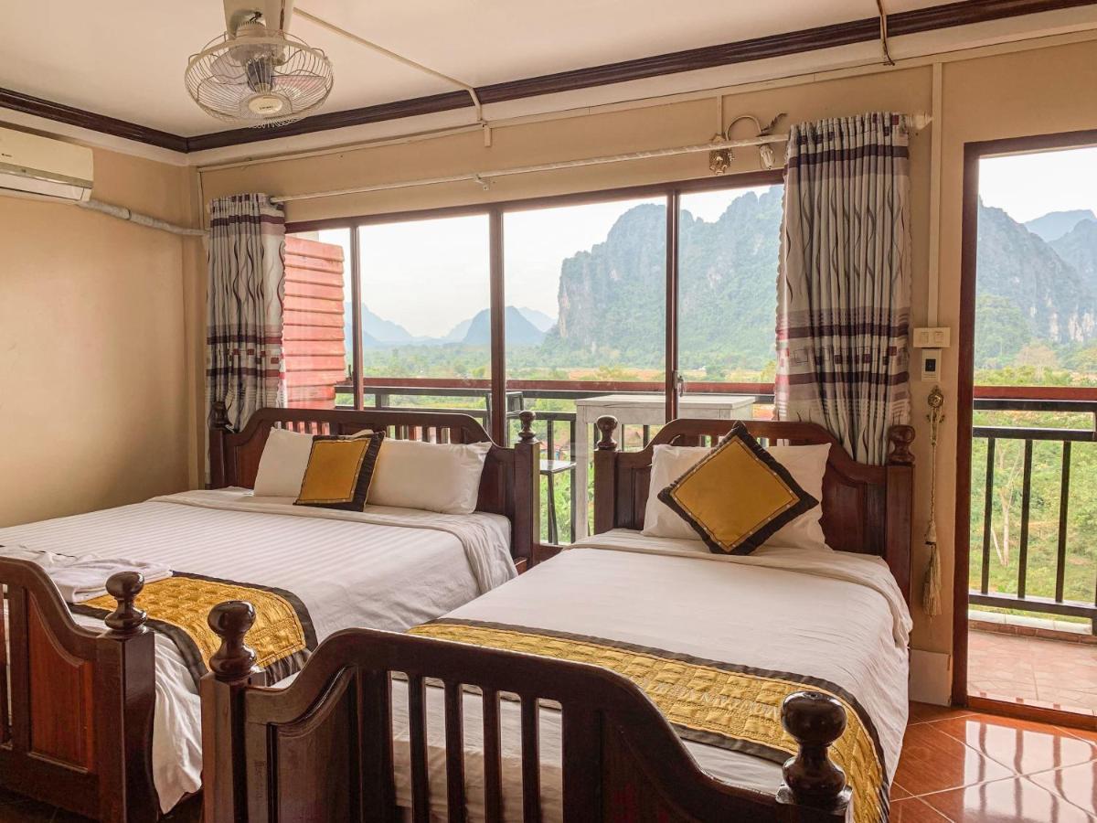 Bountang Mountain View Riverside Hotel วังเวียง ภายนอก รูปภาพ