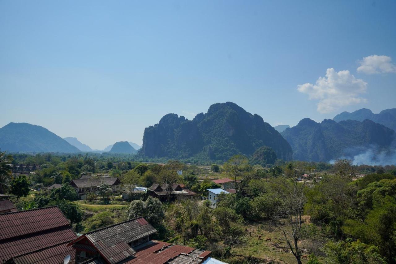 Bountang Mountain View Riverside Hotel วังเวียง ภายนอก รูปภาพ
