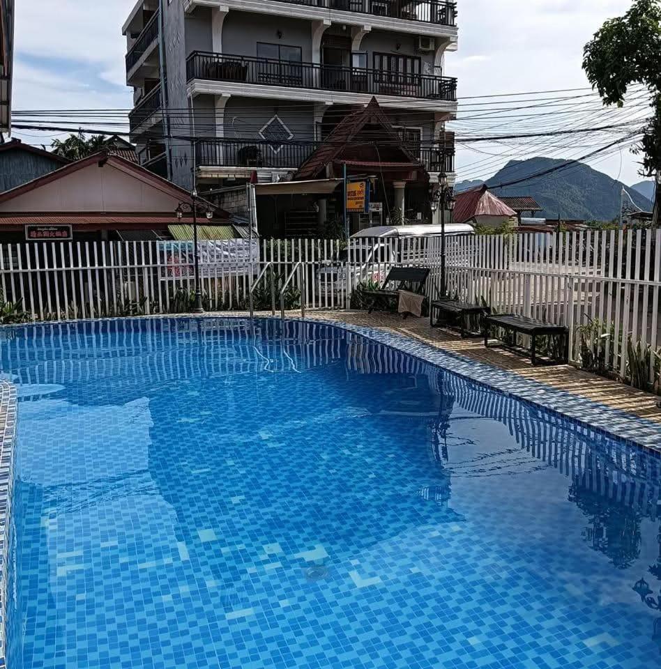 Bountang Mountain View Riverside Hotel วังเวียง ภายนอก รูปภาพ