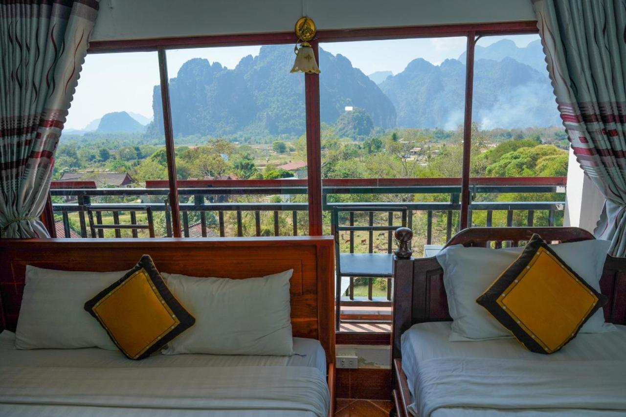 Bountang Mountain View Riverside Hotel วังเวียง ภายนอก รูปภาพ