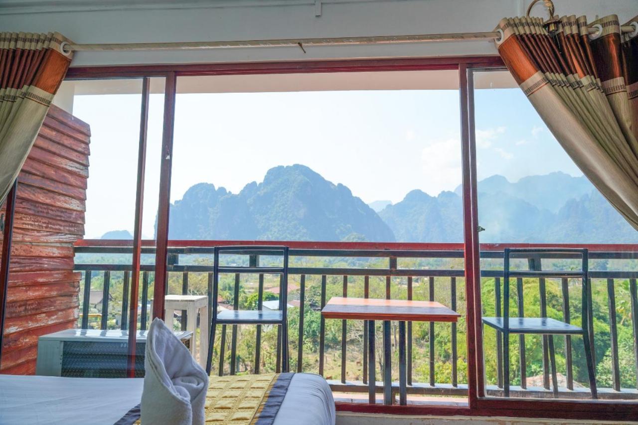 Bountang Mountain View Riverside Hotel วังเวียง ภายนอก รูปภาพ